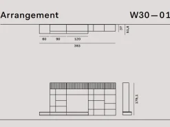 Parete attrezzata in legno Wall w30-01 a prezzo Outlet^NovaMobili New