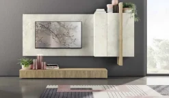 Online Parete attrezzata Nuovi mondi  effetto  materico in Offerta Outlet Pareti Attrezzate