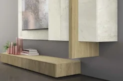 Online Parete attrezzata Nuovi mondi  effetto  materico in Offerta Outlet Pareti Attrezzate