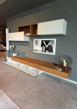 Parete attrezzata Parete soggiorno lampo in stile moderna a prezzo ribassato^Sangiacomo Clearance