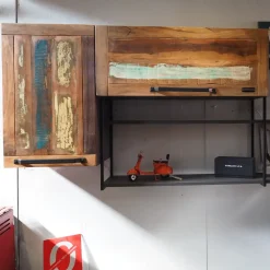 Parete attrezzata Parete soggiorno industrial e legno di in OFFERTA OUTLET^Nuovi Mondi Collection Outlet