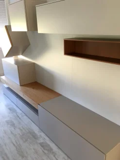 New Parete attrezzata Parete soggiono santa lucia decorativo e legno nodato di in OFFERTA OUTLET Pareti Attrezzate