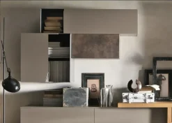 Parete attrezzata Parete attrezzata industrial in stile moderna a prezzo scontato^Nuovi Mondi Collection Hot