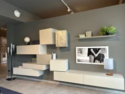 Presotto Parete attrezzata Parete soggiorno mod. inclinart in stile design a prezzo scontato- Pareti Attrezzate