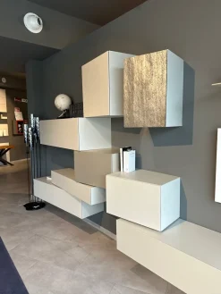 Presotto Parete attrezzata Parete soggiorno mod. inclinart in stile design a prezzo scontato- Pareti Attrezzate