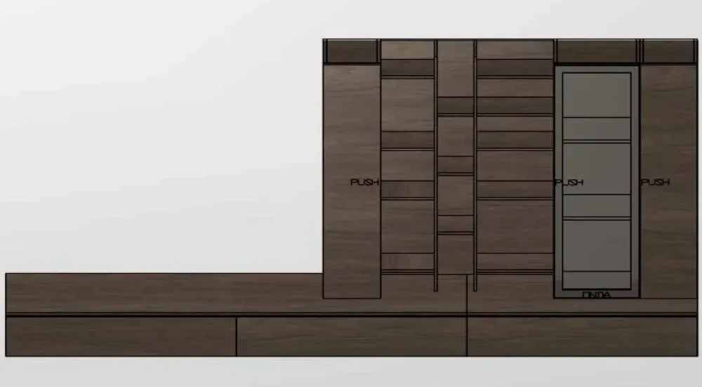 Best Parete attrezzata Qmc005 in stile moderna a prezzo scontato Pareti Attrezzate