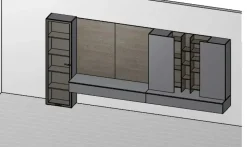Parete attrezzata Qmc002 in stile moderna a prezzo ribassato^Imab