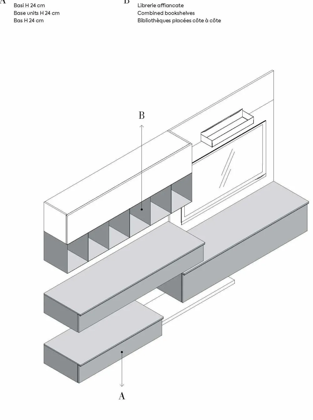Imab Parete attrezzata Qsm 629 del marchio con uno sconto esclusivo- Pareti Attrezzate