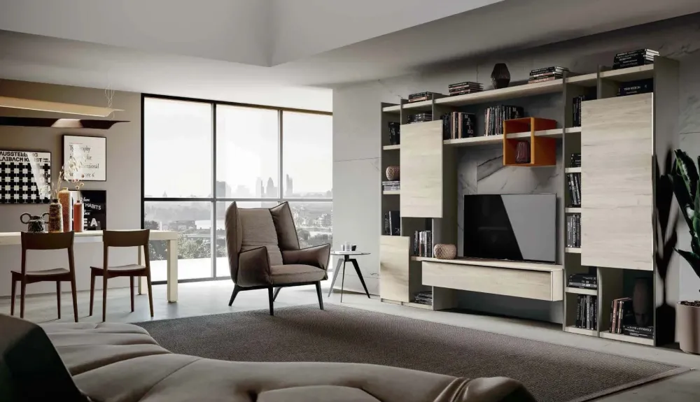 Parete attrezzata Qsm 618 di in OFFERTA OUTLET^Imab Discount