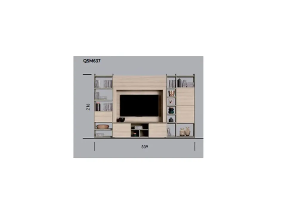 Parete attrezzata Qsm 637 di scontata del 50%^Imab Online