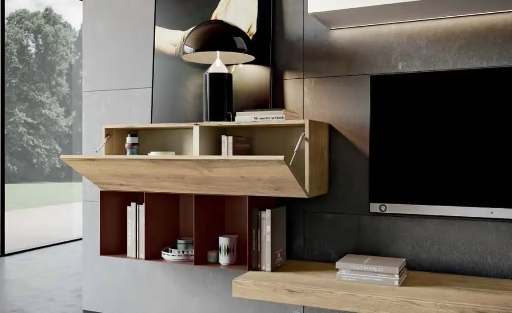 Imab Parete attrezzata Qsm 613 group in stile moderno a prezzo ribassato- Pareti Attrezzate