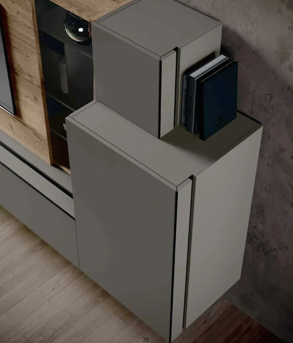 Parete attrezzata Qsm 633 in stile moderna a prezzo ribassato^Imab Discount