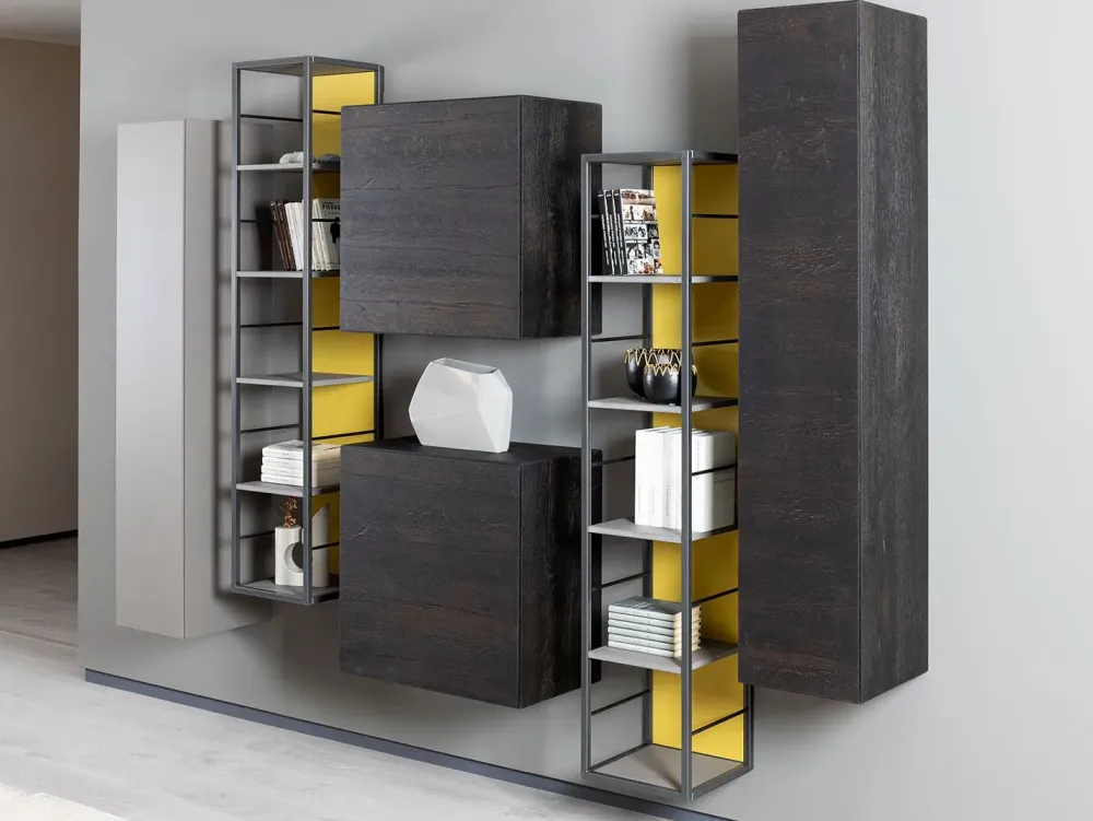 Diotti.com Parete attrezzata Rebel system di in OFFERTA OUTLET- Pareti Attrezzate