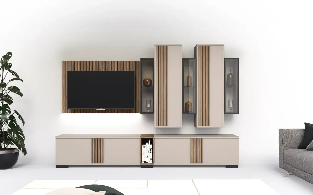 Parete attrezzata Riga day 01 di in OFFERTA OUTLET^Collezione esclusiva New