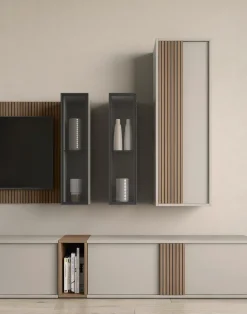 Discount Parete attrezzata Riga day 02   in stile design a prezzo ribassato Pareti Attrezzate