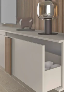 Discount Parete attrezzata Riga day 02 in stile design a prezzo ribassato Pareti Attrezzate