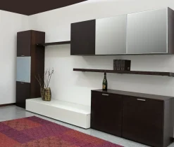 Napol Parete attrezzata S335 in stile moderna a prezzo ribassato- Pareti Attrezzate