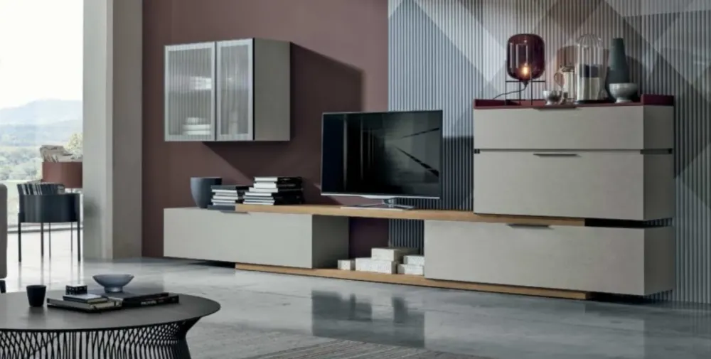 New Parete attrezzata S004 space in stile moderno a prezzo scontato Pareti Attrezzate