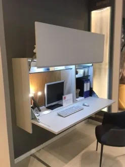 Artigianale Parete attrezzata Smartworking in stile design a prezzo scontato- Pareti Attrezzate