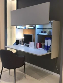Artigianale Parete attrezzata Smartworking in stile design a prezzo scontato- Pareti Attrezzate
