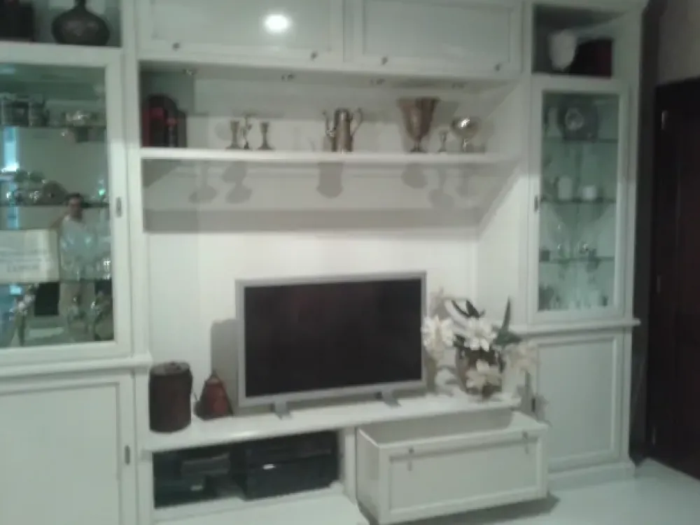 Outlet Parete attrezzata Soggiorno dressy laccato bianco in stile classica a prezzo ribassato Pareti Attrezzate