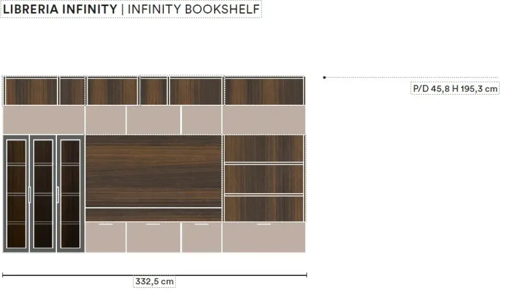 Online Parete attrezzata Space l12 dell'azienda con uno sconto esclusivo Pareti Attrezzate