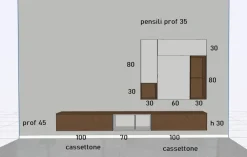 Parete attrezzata Spazio di scontata del 26%^Pianca