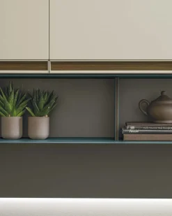 Parete attrezzata in laccato opaco A104 a prezzo Outlet^Tomasella