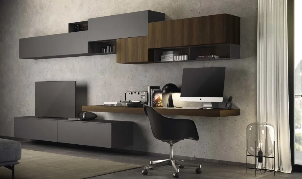 Colombini Casa Parete attrezzata Vitality luce c14 in stile design a prezzo scontato- Pareti Attrezzate