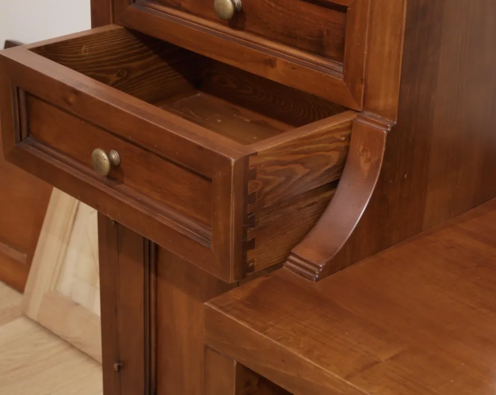 Falegnameria Italiana Parete libreria classica Artigianale - falegnameria scontato del -50 %- Librerie