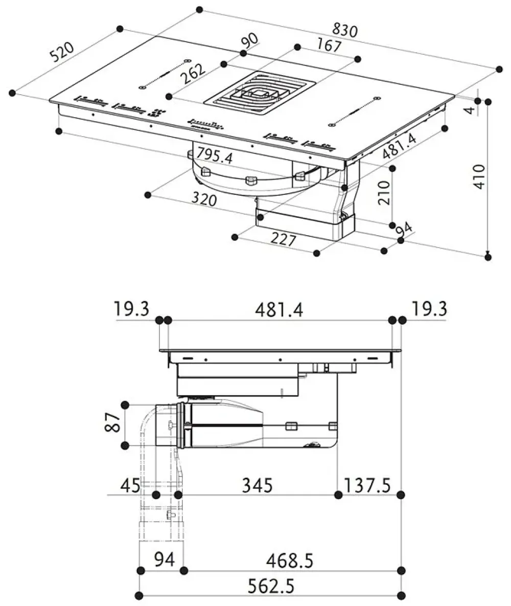 Faber cappe Piano cottura modello Galileo a PREZZI OUTLET- Piano Cottura