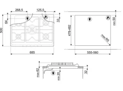 Piano cottura modello Sr275xgh2 di in offerta^Smeg Discount