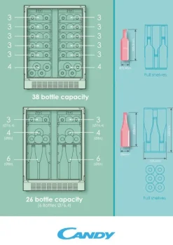 Piccoli elettrodomestici : Cantinetta incasso 60 cm a prezzi convenienti^Candy Discount