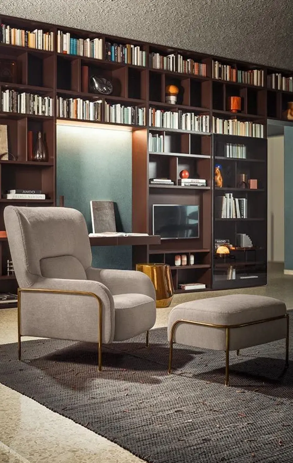 Poltrona con poggiapiedi Platea a prezzo scontato^Pianca