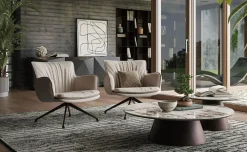 Cattelan Italia Poltrona con seduta fissa  rhonda lounge in Offerta Outlet- Poltrone