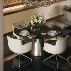 Cattelan Italia Poltrona con seduta fissa  rhonda lounge in Offerta Outlet- Poltrone