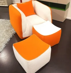 Calligaris Poltrona con seduta fissa Super soft a prezzo Outlet- Poltrone