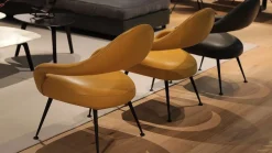 Poltrona Frau Poltrona con seduta fissa Letizia a prezzo Outlet- Poltrone