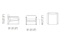 Artigianale Poltrona Dakar in Pelle SCONTATA- Poltrone