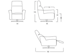 Poltrona in stile moderna Blues in Offerta Outlet^Egoitaliano