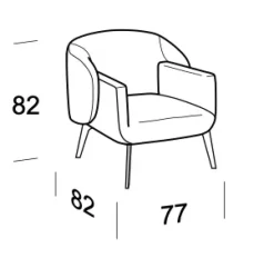 Poltrona in stile moderna Wrap in Offerta Outlet^Collezione esclusiva New