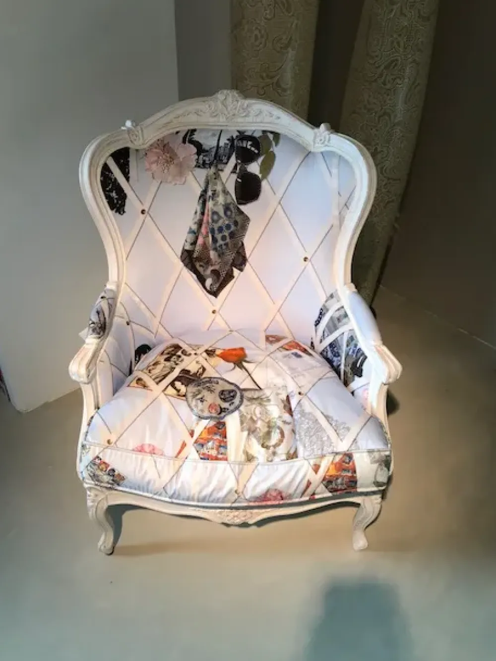 Online Poltrona in stile shabby shic Bergere ground in Offerta Outlet Poltrone