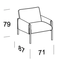 Poltrona in Tessuto Andy a prezzo Outlet^Collezione esclusiva Outlet