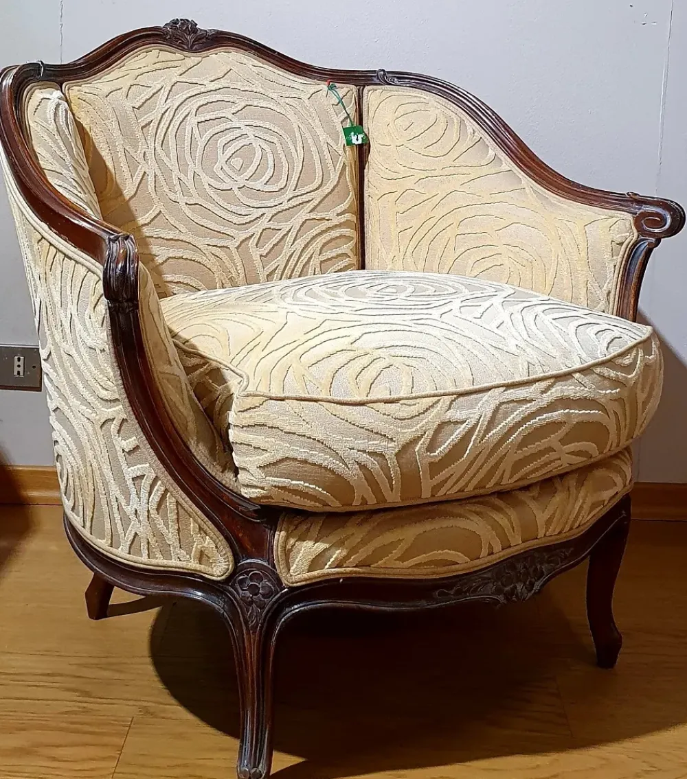 Collezione esclusiva Poltrona in Tessuto Luigi xv in Offerta Outlet- Poltrone