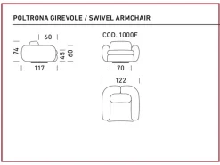 Dienne Salotti Poltrona in Tessuto Poltrona dienne curvi a prezzo Outlet- Poltrone