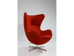 Poltrona Jacobsen egg in Pelle SCONTATA^Artigianale Clearance