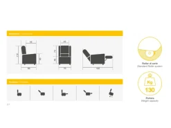 KSP Italia Poltrona K900-2 in Tessuto SCONTATA- Poltrone