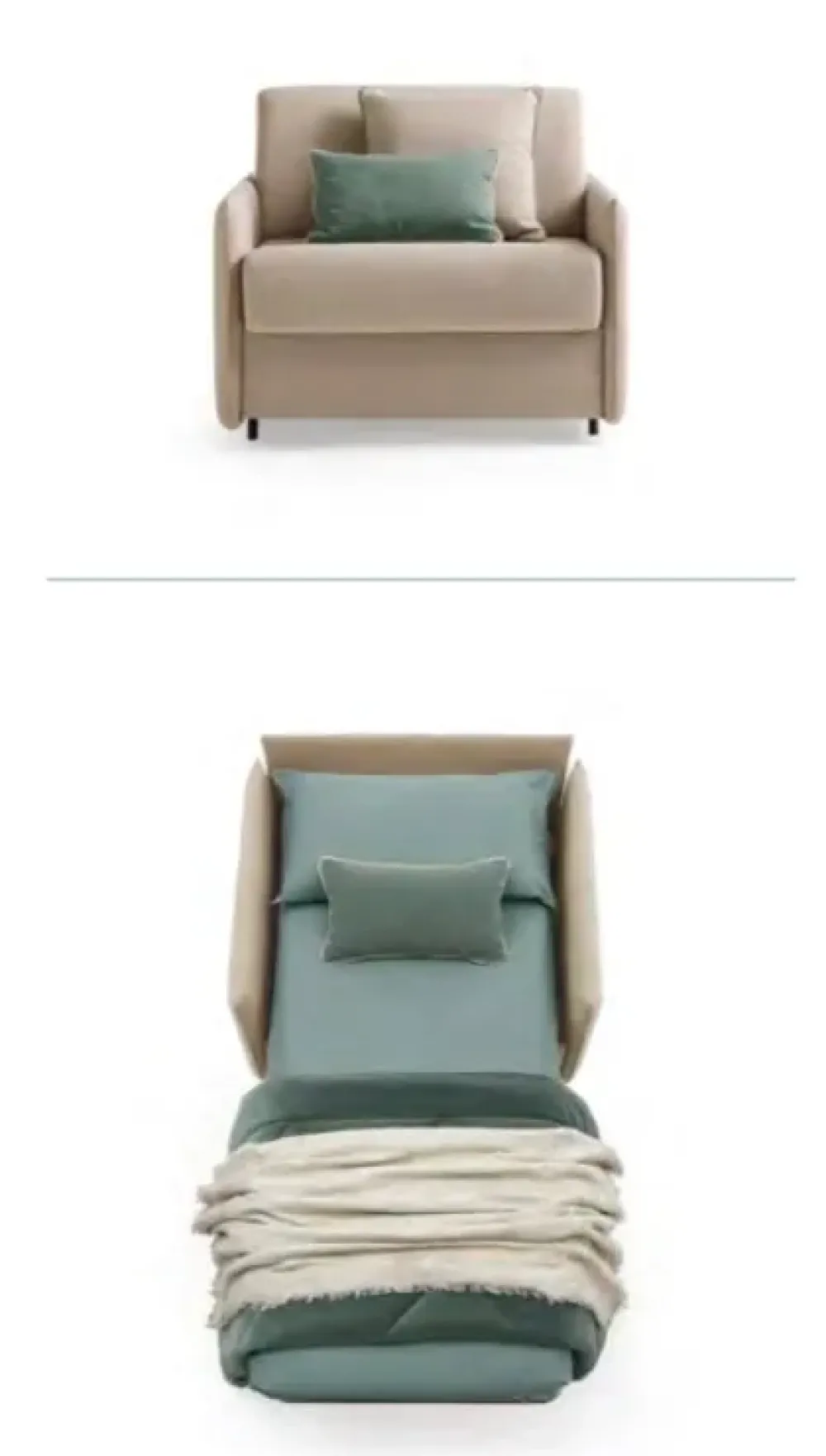 Poltrona letto con seduta fissa Naxos a prezzo Outlet^Le Comfort New