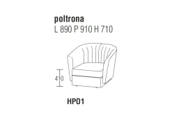Molteni & C Poltrona modello Holborn in promozione- Sedie