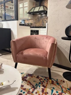 Poltrona Poltrona a conchiglia in velluto   in Tessuto SCONTATA^Bizzotto Online